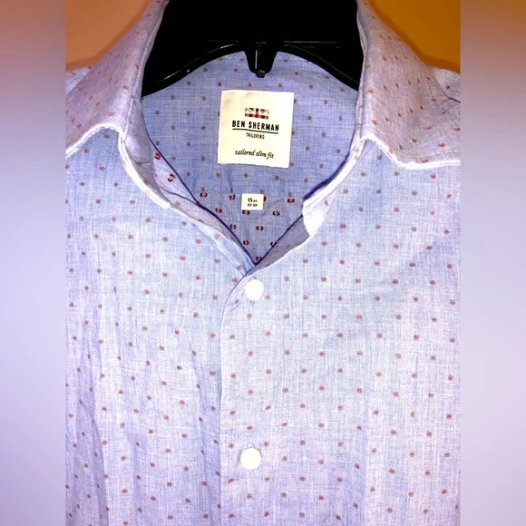 Ben Sherman | Shirts | Ben Sherman Tailored Slim Fit Long Sleeve Mens  Button Down 5 12 3233 | Poshmark